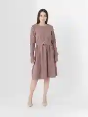 Коричневый платье женское, офисное