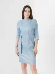 Голубой платье женское вечернее, с люрексом, plus-size