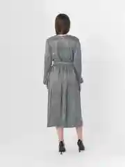 Серебряный платье женское вечернее, с люрексом