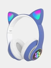 Беспроводные детские Bluetooth наушники "Cat STN 28", на русском языке, с кошачьими ушками