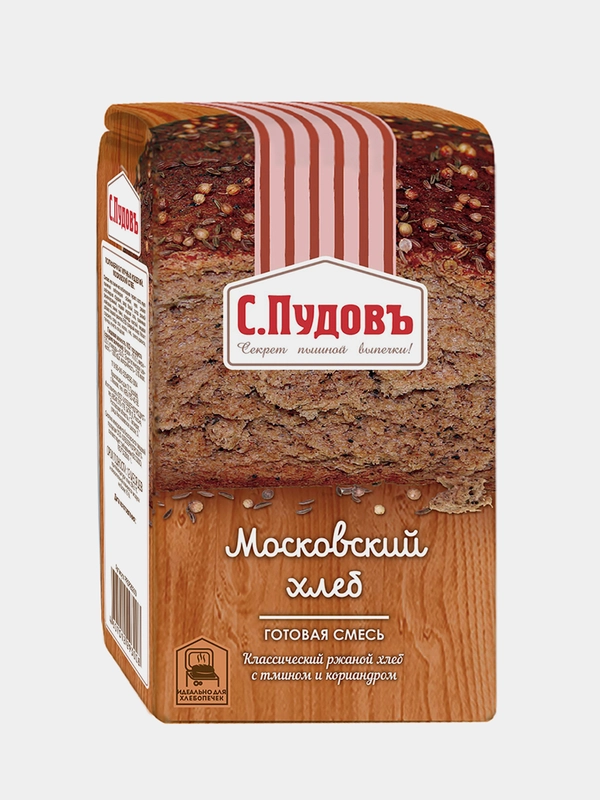 Готовая хлебная смесь С.Пудовъ "Московский хлеб", 500 г