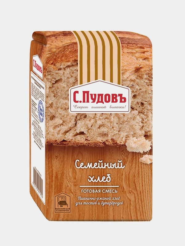 Готовая хлебная смесь С.Пудовъ "Семейный хлеб", 500 г