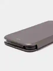 Серебряный чехол книжка на Samsung Galaxy A01