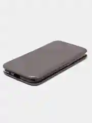 Серебряный чехол книжка на Samsung Galaxy A01