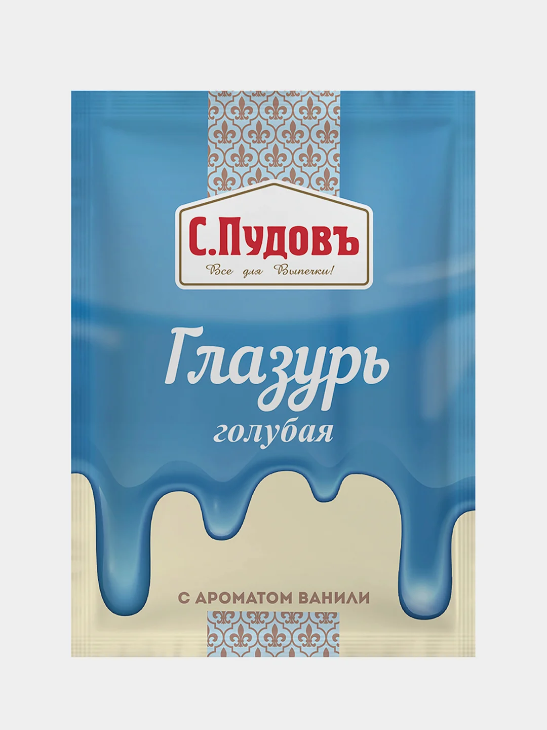 Сахарная глазурь голубая С.Пудовъ, 100 г