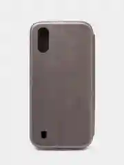 Серебряный чехол книжка на Samsung Galaxy A01