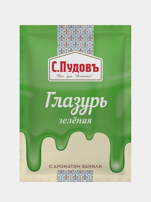 Сахарная глазурь зеленая С.Пудовъ, 100 г