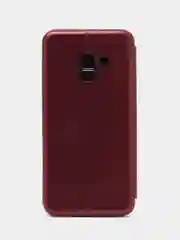 Пурпурный чехол книжка Samsung Galaxy A8 2018 / Самсунг Галакси А8 2018
