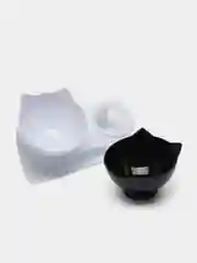 Угольный миска для кошек и собак, двойная, с наклоном, 6 цветов