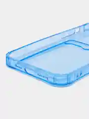 Синий чехол силиконовый с кармашком для карты iPhone 13, 14 (Mini, Pro, Pro Max, Plus)