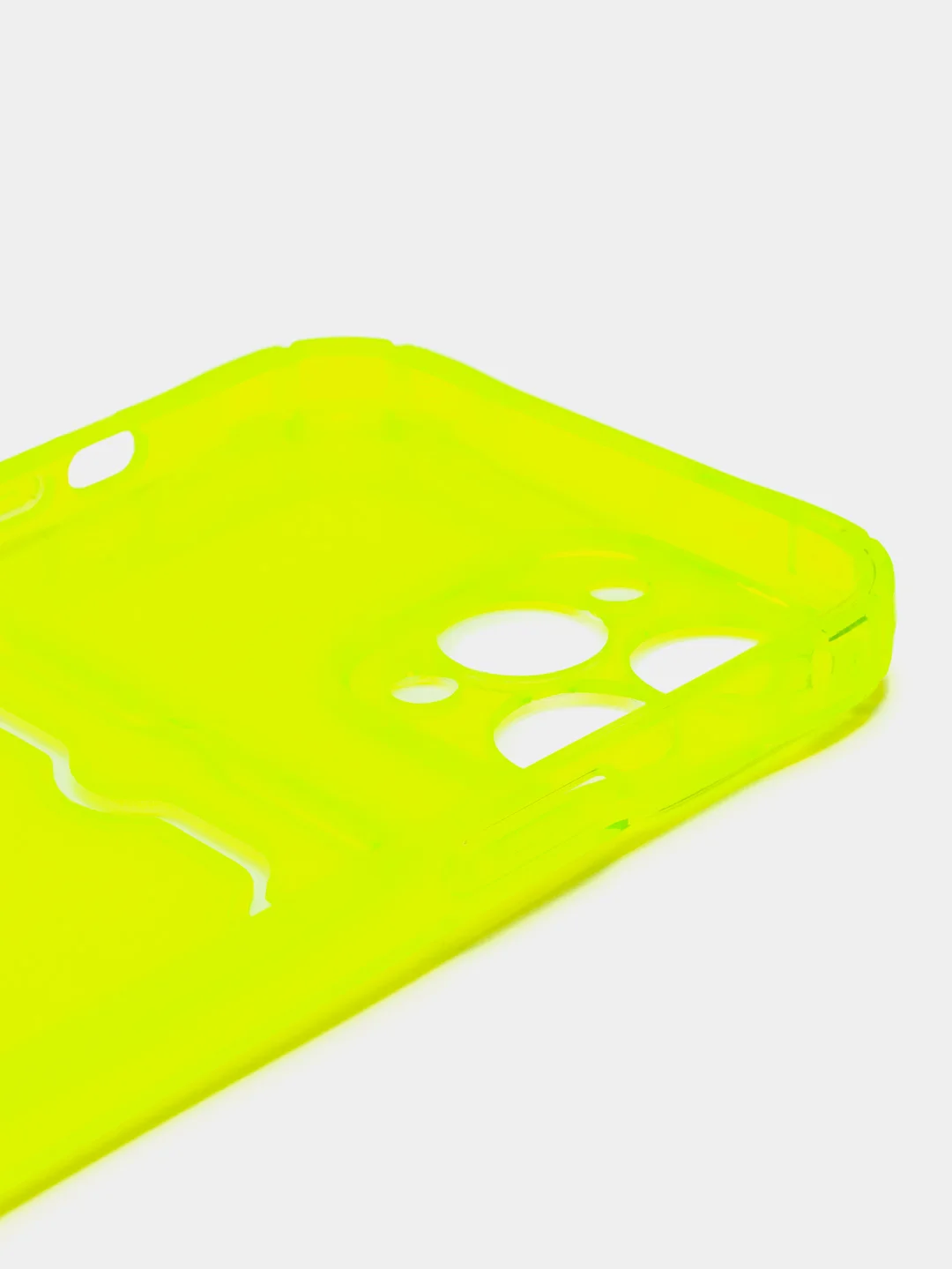 Салатовый чехол силиконовый с кармашком для карты iPhone 13, 14 (Mini, Pro, Pro Max, Plus)