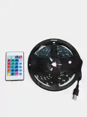 Светодиодная LED RGB лента USB, IP65. Длина 1, 2, 3,4,5 метра. 16 разных цветов от пульта