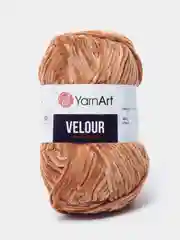 Коричневый пряжа плюшевая YarnArt Velour, 100 г, 170 м (Пряжа Велюровая)