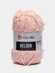 Пудровый пряжа плюшевая YarnArt Velour, 100 г, 170 м (Пряжа Велюровая)