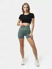 Зеленый шорты (велосипедки) женские спортивные