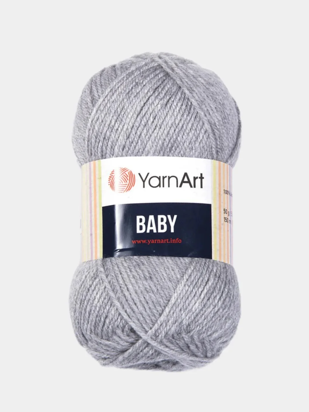 Серый пряжа YarnArt "Baby", 50г, 150м, 100% акрил
