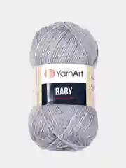 Серый пряжа YarnArt "Baby", 50г, 150м, 100% акрил