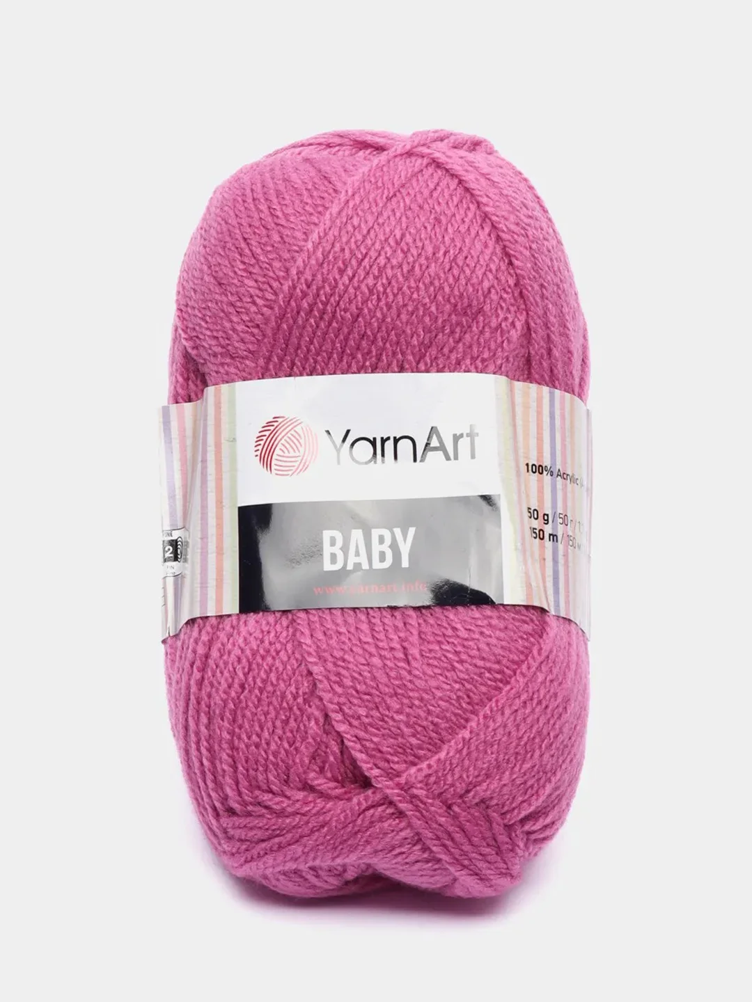 Фуксия пряжа YarnArt "Baby", 50г, 150м, 100% акрил