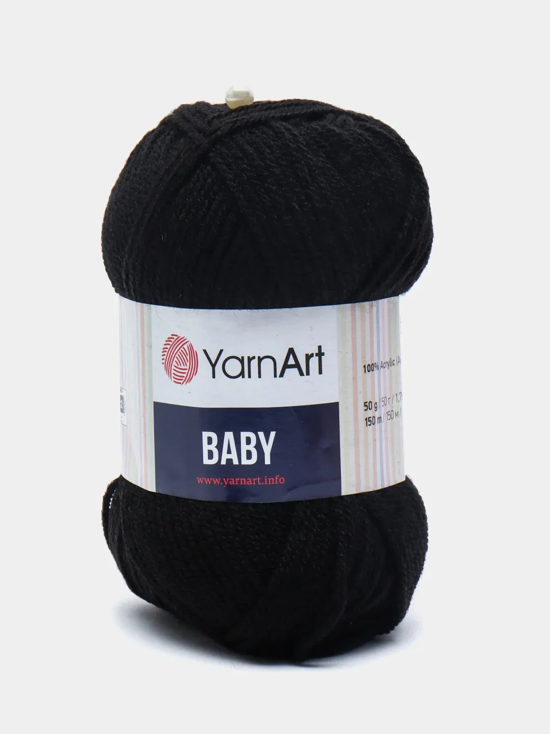Черный пряжа YarnArt "Baby", 50г, 150м, 100% акрил