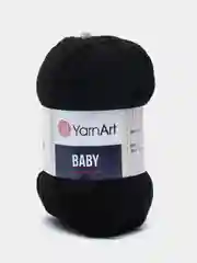 Черный пряжа YarnArt "Baby", 50г, 150м, 100% акрил