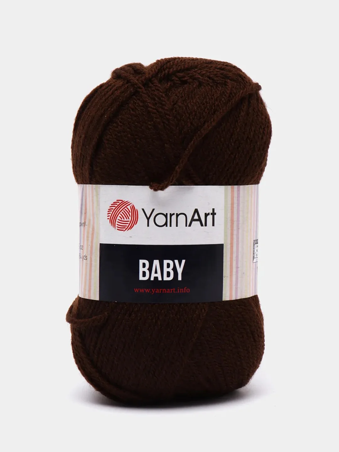 Шоколадный пряжа YarnArt "Baby", 50г, 150м, 100% акрил