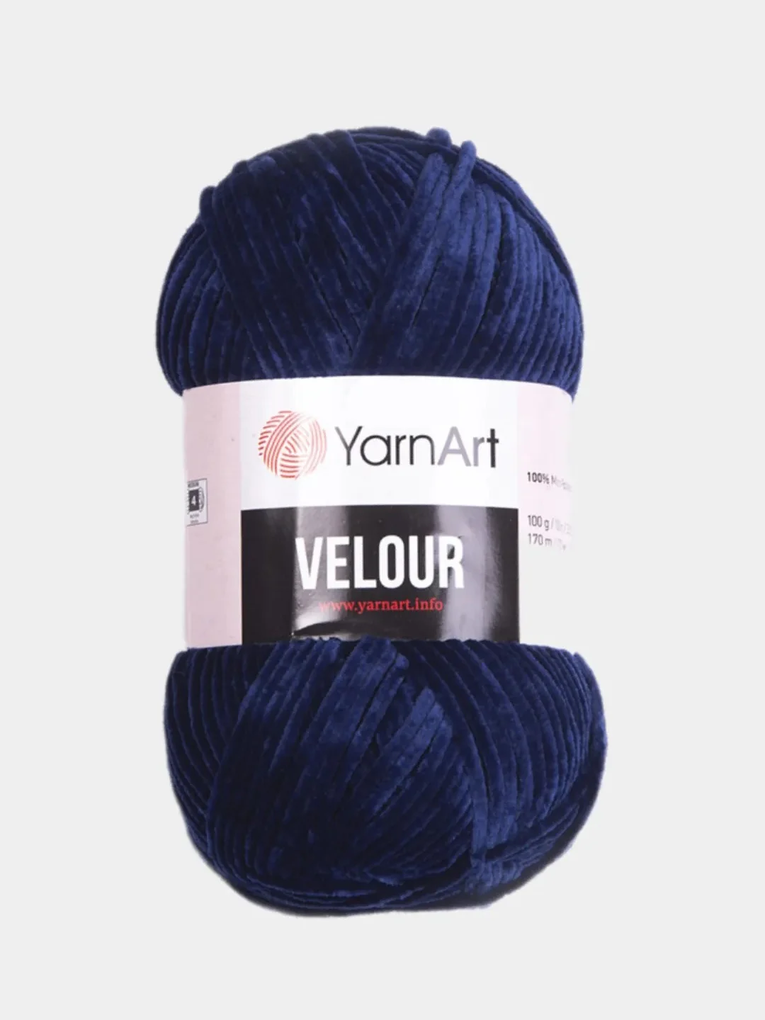 Темно-синий пряжа плюшевая YarnArt Velour, 100 г, 170 м (Пряжа Велюровая)