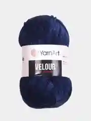 Темно-синий пряжа плюшевая YarnArt Velour, 100 г, 170 м (Пряжа Велюровая)