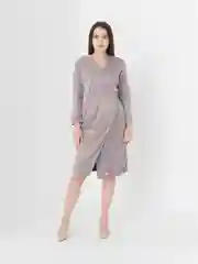 Розовый платье женское, вечернее, с люрексом
