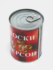 Красный носки в подарочной банке
