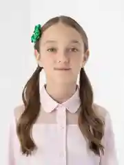 Зеленый заколка для волос, бант в форме цветка