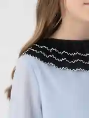 Съемный воротник на шею, плиссированный, на завязках, черный
