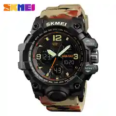 Хаки женские наручные часы Skmei 1327 в подарочной упаковке