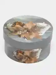 Голубой коробка подарочная новогодняя