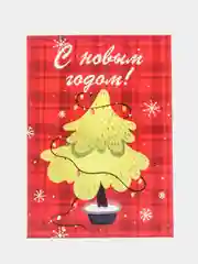 Багровый открытки новогодние, формат А6