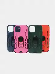 Красный противоударный чехол с держателем Apple IPhone X/XS, 12, 12Pro, 12Pro Max с защитой камеры