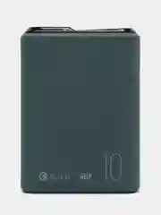 Зеленый внешний аккумулятор Olmio QS-10, 10000 mAh, с быстрой зарядкой 18W