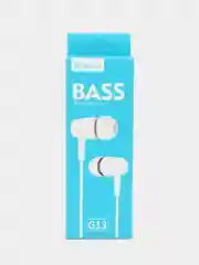 Белый вакуумные наушники Celebrat G13 Stereo bass
