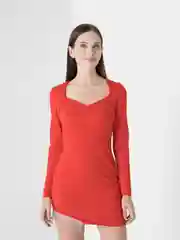 Красный женское платье