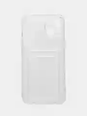 Оранжевый чехол с карманом для карт iPhone XR, 11, 12, 13, 14, 15, Pro, Pro Max, Plus, 7, 8, айфон