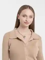 Серебряный цепочка с подвеской-жемчугом