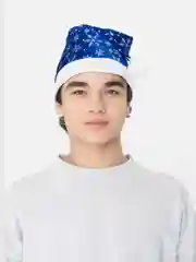 Синий новогодняя шапка Деда Мороза, колпак новогодний