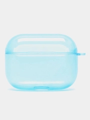Чехол для наушников Apple Airpods 1/2 Pro неоновый силиконовый прозрачный