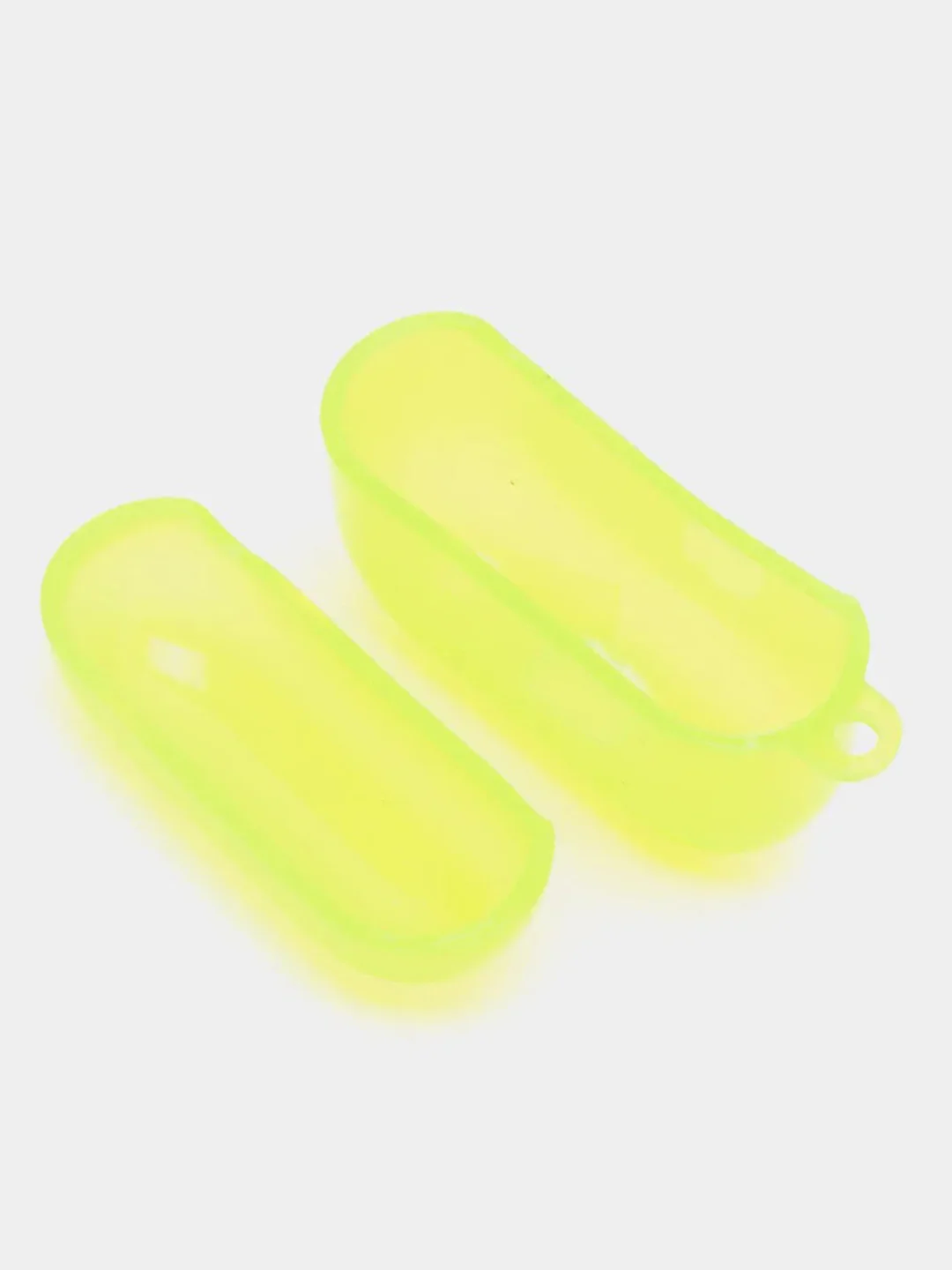 Лайм чехол для наушников Apple Airpods 1/2 Pro неоновый силиконовый прозрачный