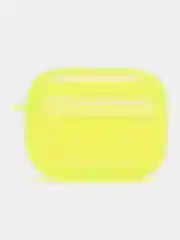 Лайм чехол для наушников Apple Airpods 1/2 Pro неоновый силиконовый прозрачный