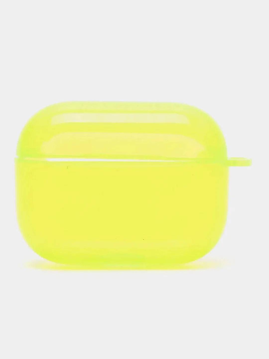 Лайм чехол для наушников Apple Airpods 1/2 Pro неоновый силиконовый прозрачный