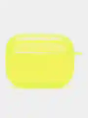 Лайм чехол для наушников Apple Airpods 1/2 Pro неоновый силиконовый прозрачный