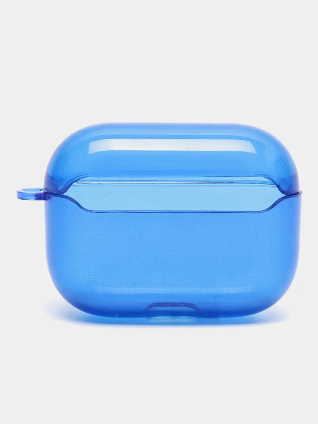 Синий чехол для наушников Apple Airpods 1/2 Pro неоновый силиконовый прозрачный