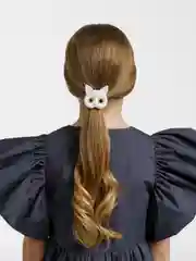 Белый резинка для волос Кошка