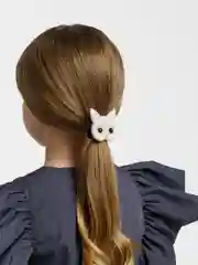 Белый резинка для волос Кошка