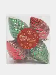 Украшение ёлочное "Шишка с золотинкой" (набор 4 шт) 5х4 см